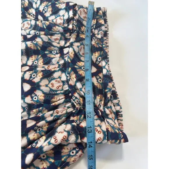 Anthropologie Boho Printed Smocked Shorts High Waist Flowy Viscose Medium - Picture 4 of 8